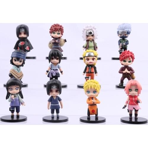 12PCS Naruto Doll Kawaii Action Figure Anime Figure Anime Childrens Gifts Naruto Toys Haruno Sakura Uzumaki Sasuke Kakashi