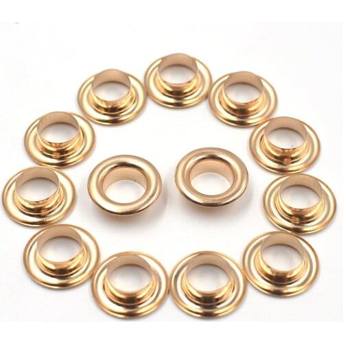 200 sets 8mm brass rose gold metal eyelets