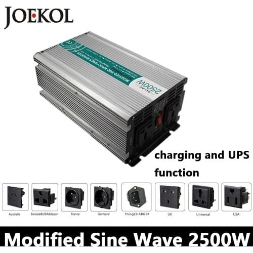 2500W Modified Sine Wave Inverter,DC 12V/24V/48V To AC110V/220V,off Grid Solar Power Inverter With Battery Charger And UPS