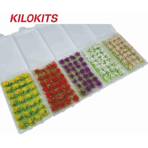 8MM Flowering Tufts For Military Model Dioramas Railway Layout Miniature Accessories 1/35 1/72 1/87 1/48 1/160 HO N O OO Scale