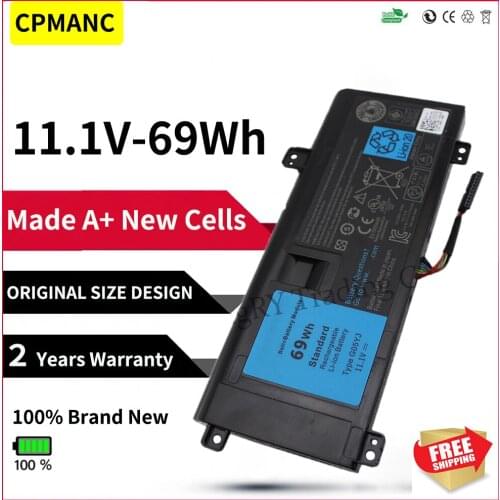 HSW New 11.1V 69Wh G05YJ Laptop Battery For DELL Alienware 14 A14 M14X R3 R4 14D-1528 Series 0G05YJ Y3PN0 8X70T ALW14D-5828