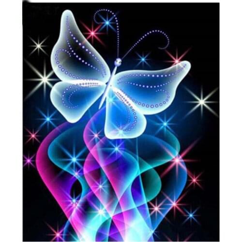 Diamond painting flower butterfly mosaic art embroidery diamond dots rhinestone picture puzzle drawing wall decor craft diy toy