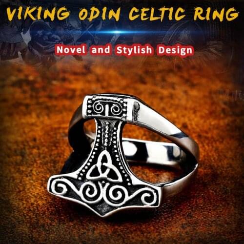 BEIER 316L Stainless Steel New Desgin Viking Amulet Rune Men Ring Europe Fashion Jewelry Gift Dropshipping LLBR8-624R