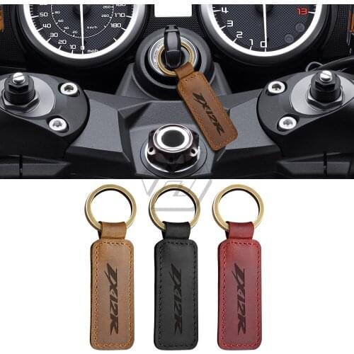 For Kawasaki ZX12R ZX-12R Key Chain Motorcycle Keychain Cowhide Key Ring