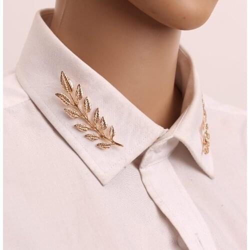 Korean jewelry wind retro tree men and women universal brooch leaf shirt suit collar wholesale Pins And Brooches Lapel Pin
