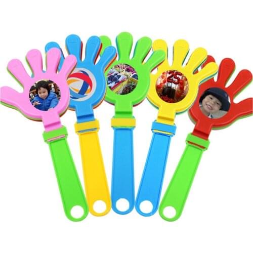 DIY photo/ text/ logo desig print Hand Clapper Noise maker size 28cm /23cm, Games/ concerts cheering props kids toys 1 piece