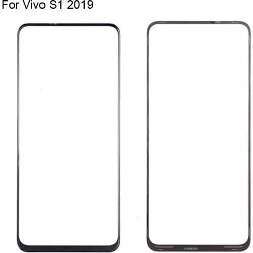 For Vivo S1 2019 Front LCD Glass Lens touchscreen For Vivo S 1 2019 Touch screen Panel Outer Screen Glass without flex VivoS1