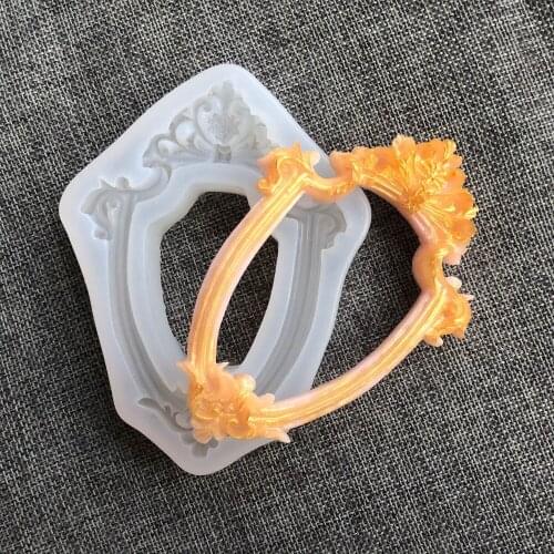 Photo Frame Silicone Fondant Resin Mold for DIY Pastry Cup Cake Dessert Chocolate Lace Decoration Supplies Kitchen Tool Baking M