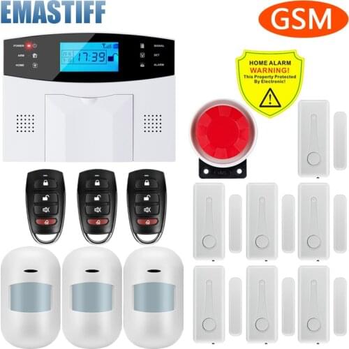 GSM Alarm System Anti Theft Alarm Smart Home Burglar Alarma Personal LCD Screen Motion Detector Smoke Door Sensor