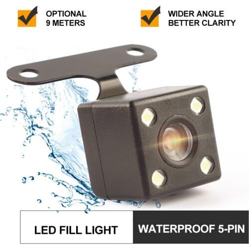 HD Car Rear View Camera DVR Auto Backup Reversing Parking Camera 4 LED Night Vision Waterproof Wide Angle for Car Dash Camera