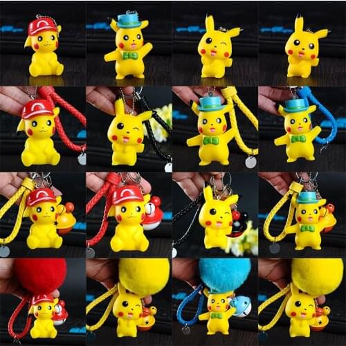 2021 Trend Japan Anime Pokemon Figures Model Keychain On The Backpack Cute Toys for Girls Boys Pokemon Women Fashion Men Toy New