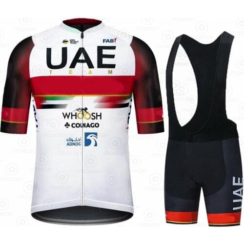 UAE-Conjunto Suit 2021 Team Cycling Jersey Set Mens Summer Clothing Road Bike Shirts Bicycle Bib Shorts MTB Wear Maillot Culotte