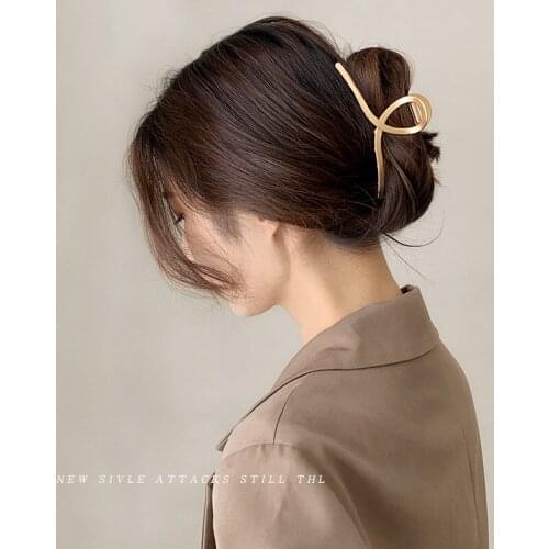 Korean Style Hair Claw All-Match Female Fashion OL Alloy Material High Quality Outdoor Street Solid Color Hair Fixed Accessories