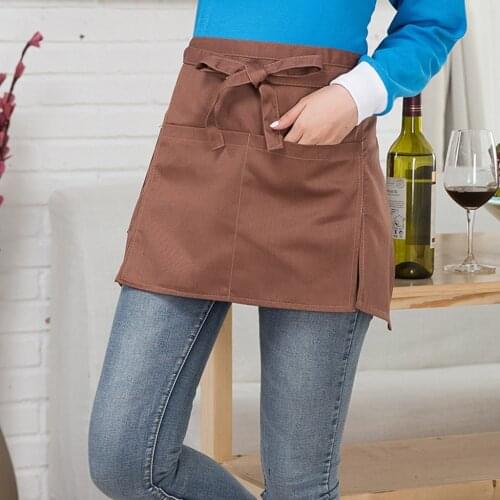 Waist Short Apron Hotels Restaurant Cafe Waiters And Waitresses Uniforms Aprons 2021 Portable Aprons
