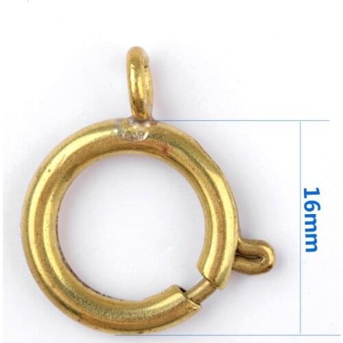 Brass Spring Ring Clasp jewelry findings shipping free mang color can be plated SR-16mm/1000pcs