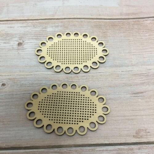 Set of 50 oval cross stitch wood diy kits embroidery cross stitch