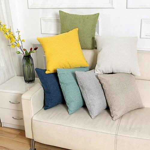 Cushion Cover Throw Pillowcase Car Sofa Seat Pillow Cover Solid Color Simple Outdoor Chair Waist Cushions Case Decorative