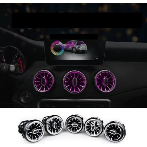 64 colors Air Conditioning Ambient Light For Mercedes Benz W213 E Class Front Vent Inlet Center Console Lights LED Lamp Refit