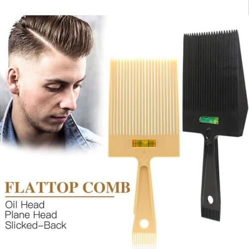 Hairdressing Level Leter Mens Oil-Head Clipper Slope Comb European And American Flat-Head Haircut Comb