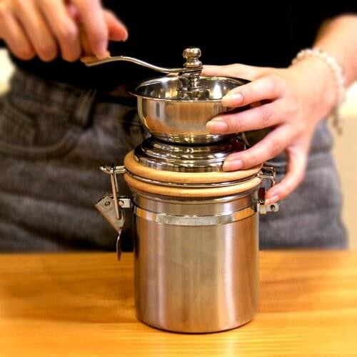 Portable Manual Coffee Grinder with Adjustable Setting Hand Mill Stainless Steel Tool for Travel Camping Espresso Home Office