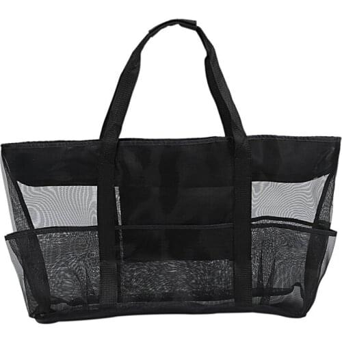 Portable Mesh Beach Bag Big Size Storage Bag Outdoor Beach Park Swimming Bag Towel Clothes Organizer Swimming Bag Beach Bag