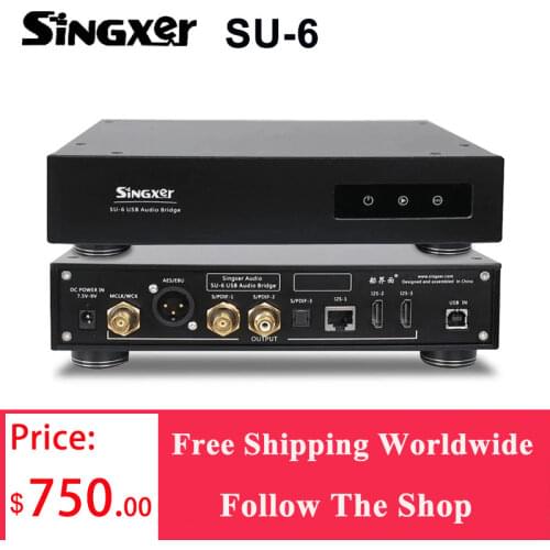 Singxer SU-6 Audio Interface XMOS XU208 CPLD Femtosecond Clock USB Digital Interface SU6