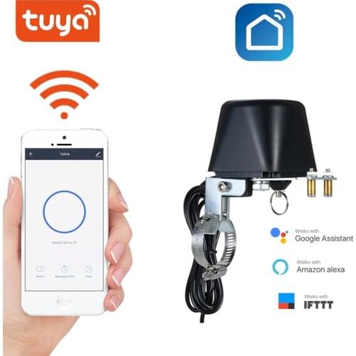 Tuya Smart WiFi Water Valve Wireless Control Home Automation Shutoff Controller Support Google Assistant Alexa IFTTT