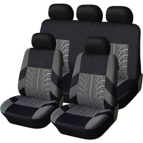 Universal Embroidery Car Seat Covers Set Fit Most Cars Covers with Tire Track Detail Styling Car Seat Protector Car Accessories