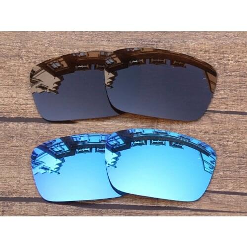 Vonxyz 2 Pairs Ice Mirror & Bronze Brown Polycarbonate Replacement Lenses for-Oakley Fuel Cell Frame