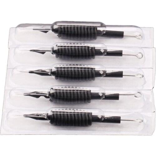 Disposable 1pc Sterile Tattoo Nozzle Needle Tips and Tube Grip 1/3/4/5/7/8/9/10/11/12/13/15 RL For Tattoo Gun Machine Supplies