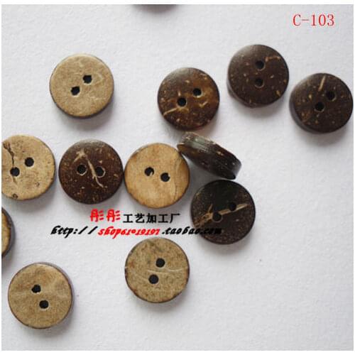 10mm, Natural coconut buttons,Accssories sewing (c-104)