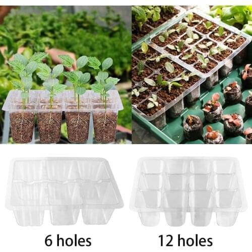 10PCS Nursery Seedling Starter 6 Holes Planting Tray Plant Seed Grow Box Garden Supplies
