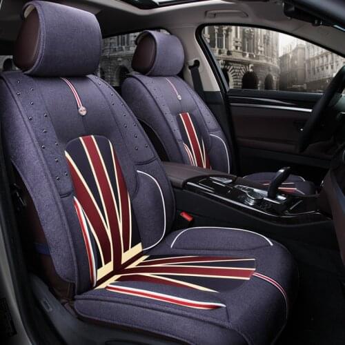 3D Car Seat Cover Cushion Flax Car Styling For Toyota Corolla RAV4 Prius Prado Highlander Sienna zelas verso Mark X Crown