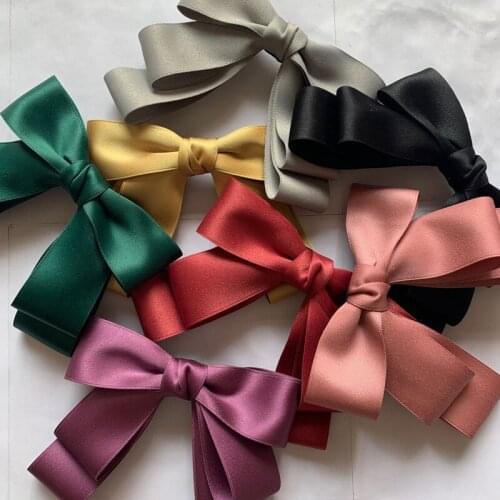 7 Colours Bow Hairpin Ribbon Long Tail Streamer Spring Clip Simple And Versatile Daily Hair Accessories