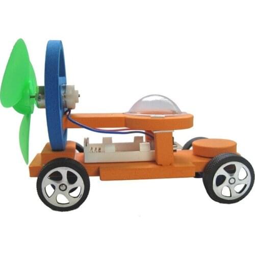 Aerodynamic car scientific experiment diy electric propulsion car wind car science and education puzzle toys