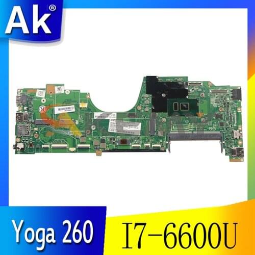 Akemy For Lenovo ThinkPad Yoga 260 Laptop Motherboard LA-C581P Motherboard I7 6600U Tested 100% Work FRU 01LV840 01LV837 00NY959
