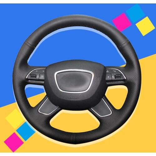 Auto Braid On The Steering Wheel Cover for Audi A3 8V Sportback A4 B8 Avant A6 C7 A8 D4 Q3 8U Q5 8R Q7 4L DIY Car WHeel Covers