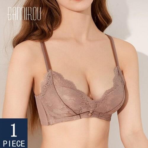 BANNIROU Woman Bras Push Up Lingerie Bralette Female Sexy Lace High Quality Underwear For Woman Sexy Lace Female Bras New 2021