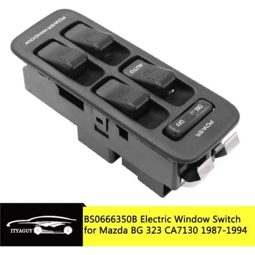 BS06-66-350B BS0666350B Front Left Hand Driving Electric Power Window Switch Button For Mazda BG 323 CA7130 1987-1994 BS0666350A