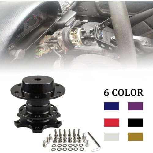 Universal Car Parts Racing Steering Wheel 6 Hole Auto Quick Release Steering Wheel Snap Off Hub Adapter Boss Kit