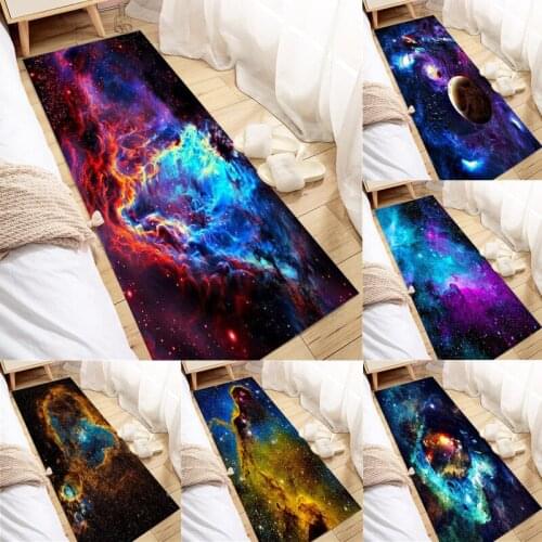 Starry Sky Pattern Door Mat Kitchen Non-slip Floor Mats Bathroom Area Rug for Bedroom Fluffy Rug Carpets for Living Room