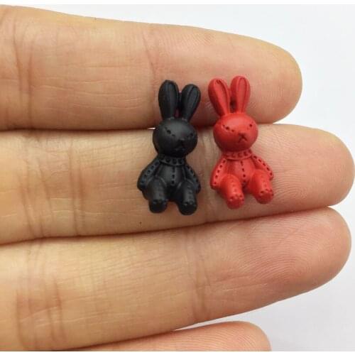 Eruifa 8pcs 9*18mm Popular Paint Rabbit Stud 2 colors Nickle and Lead free