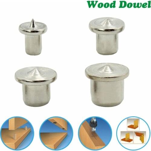 LAVIE 4pcs Woodworking Log Locator Dowel Furniture Positioning Tools Tenon Top Logs Wooden Pin Center Punch Accessories DB05005