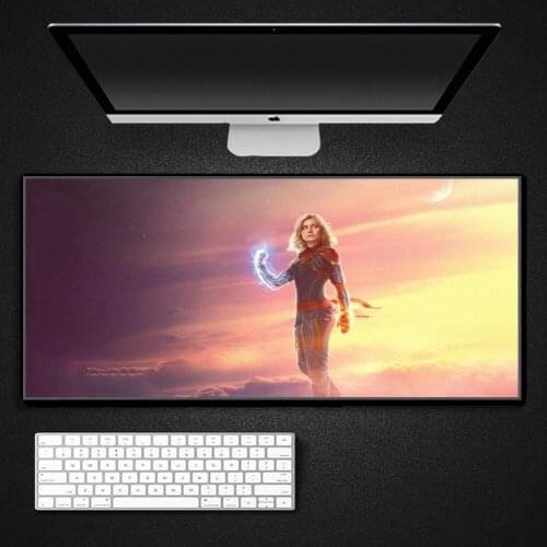 Captain America Iron Man Spider-Man Anime Pc carpet mouse pad mats gamer gaming accessories desk mat mousepad ergonomic wrist re