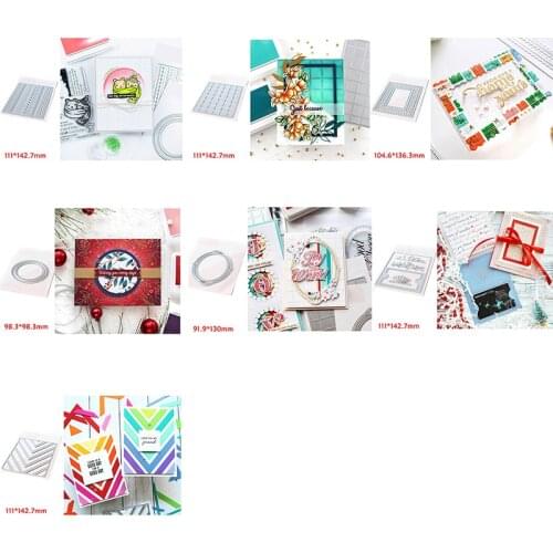 Beautiful Round Rectangular Linear Good Metal Cutting Dies Scrapbooking Album Paper Diy Cards Crafts New Embossing Dies 2020