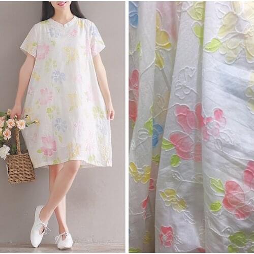 LASUI 1 y=1 lot new 2018 Pretty summer Comfortable cotton Color embroidery fabric DIY dress, pajamas, childrens clothing M0029