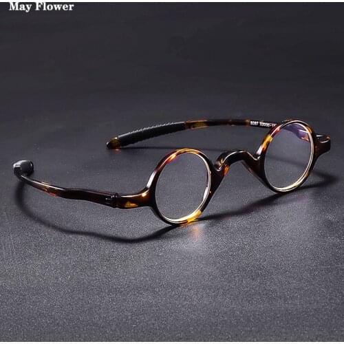 May Flower TR90 Reading Glasses Portable Elasticity Fashion Round Frame Glasses Men Women May Flower Smart Eyeglasses Hyperopia