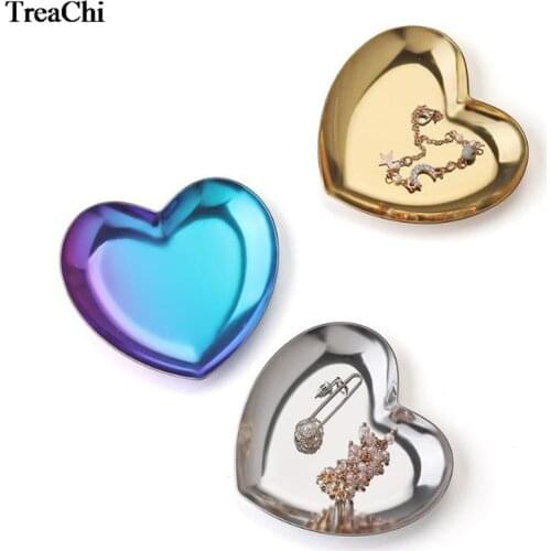Jewelry Tray Cosmetic Container Metal Tray Heart-shaped Jewelry Tray Joyeros Organizador De Joyas Bead Storage Containers