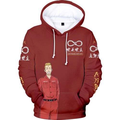 Kawaii Tokyo Avenger Hoodies Sweatshirts Men Women Sweatshirts 3D Print Pullover Fashion Tracksuit Clothes Y2K Wom Kids Clothes