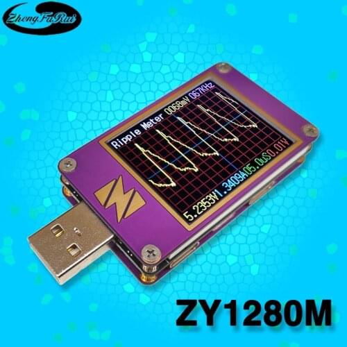 ZY1280M oscilloscope USB voltage current capacity tester ripple fast charge protocol PD3QC4SCPPSVOOC